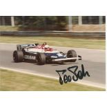 Teo Fabi signed 6x3 colour photo. Italian former racing driver. He competed in Formula One and