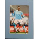 Joleon Lescott signed colour football photo in Man City kit. Mounted. Good Condition. All signed