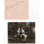 Lupino Lane with on back Maxwell Reed signed autograph album page with 6 x 4 unsigned photo. Good