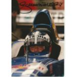 Gianni Morbidelli signed 7x5 colour photo. Italian racing driver. He participated in 70 Formula