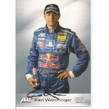 Karl Wendlinger signed 6x4 colour photo Formula One racing driver. Good Condition. All signed