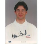 Kelvin Burt signed 7x5 colour photo. British auto racing driver. Good Condition. All signed items