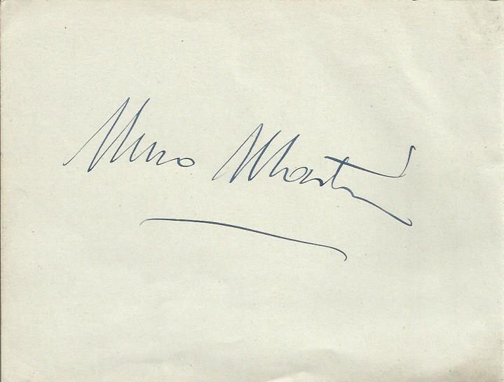 Nino Martini large signature piece with 10x8 b/w photo. 7 August 1902, Verona, Italy, 9 December