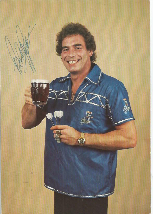 Darts signed collection. 2 colour photos individually signed by Bobby George and Tony Brown. Good