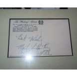 Marin Luther King autograph, Waldorf Astoria postcard signed by Martin Luther King and his wife