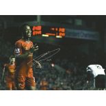 Raheem Sterling signed 12x8 colour football photo in Liverpool kit. Good Condition. All signed items