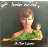 Barbra Streisand signed 33rpm record sleeve of My name is Barbara. Record included. Good