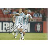 Manuel Lanzini Signed Argentina 8x12 football photo. Good Condition. All signed items come with