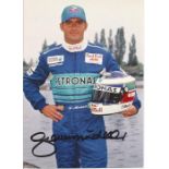 Gianni Morbidelli signed 7x5 colour photo. Italian racing driver. He participated in 70 Formula