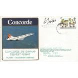 Concorde 216 British Airways Crew signed Concorde flown cover. Delivery Flight Concorde 216, G-
