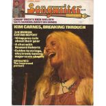 Kim Carnes signed front cover of Songwriter June 1981 magazine. two-time Grammy Award winning