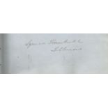 Lyman R Trumbull signature piece. 1800s US Political Figure. October 12, 1813, June 25, 1896 was a