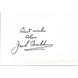 Jack Brabham signed album page. 2 April 1926, 19 May 2014 was an Australian racing driver who was