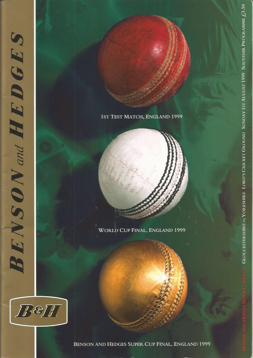 Test Cricketers signed 1999 World Cup Final Programme. Signed inside by John Bracewell, Mark