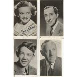 TV/Film vintage sepia photo signed collection. 4 photos signed by Jack Hulbert, Desmond Tester,