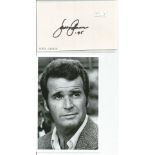 James Garner signed autograph album page with 6 x 4 unsigned photo. Good Condition. All signed items