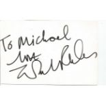 Sandra Rhodes signed 6x4 white card. Dedicated to Mike/Michael. Comes from large in person