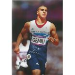 Adam Gemili Signed Athletics 8x12 Photo. Good Condition. All signed items come with our