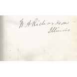 William A Richardson signature piece. 1800s US Political Figure. Approx. size 4x1. January 16, 1811,