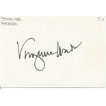 Virginia Wade signed 6x4 white card. Dedicated to Mike/Michael. Comes from large in person