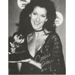 Celine Dion signed 10x8 b/w photo. Canadian singer and businesswoman. Born into a large family