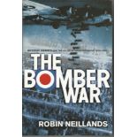 Multi-signed The Bomber War hardback book. Signed on 2 bookplates inside by 37 including Johnson,