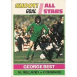 George Best signed Shoot Goal all stars trading card. Good Condition. All signed items come with our