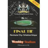 1981 Fa Cup Final Replay, Official Programme For The Man City V Tottenham, Signed To The Front Cover