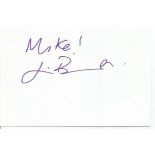 Jim Broadbent Harry Potter signed 6 x 4 white card to Mike, comes from large in person collection we