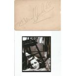 Diana Churchill signed autograph album page with 6 x 4 unsigned photo. Good Condition. All signed