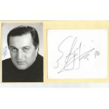 Paata Burchuladze signed white card and small b/w photo. Georgian operatic bass and civil