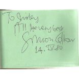 Autograph Album. Contains signatures of 20 Stars of 1980s. Includes Sir John Gielgud, Simon