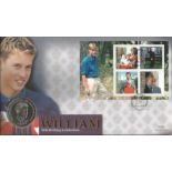 HRH Prince William 18th Birthday celebration Coin Benham Official FDC PNC. Commemorative 1 crown