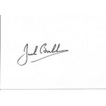 Jack Brabham signed album page. 2 April 1926, 19 May 2014 was an Australian racing driver who was