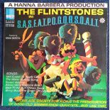 Bill Hanna and Joe Barbera signed 33rpm record sleeve for The Flintstones in SASFATPOGOBSQALT.