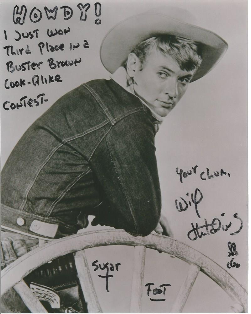 Will Hutchins signed 10x8 b/w photo. He has added an inscription as well. American actor most