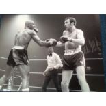 Alan Boom Boom Minter signed 16x12 b/w photo. British former professional boxer competed from 1972