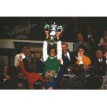 Pat Stanton Col, 12 X 8 Photo Depicting Hibernian Captain Pat Stanton Holding Aloft The Dryborough