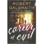 Robert Galbraith aka J K Rowling signed Career of Evil hardback book. Signed on the inside page.
