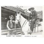 Sunset Kit Carson signed 10x7 b/w photo. November 12, 1920, May 1, 1990 was an American Westerns