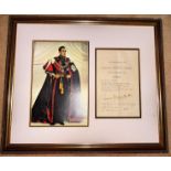 Lord Mountbatten of Burma autograph, All Ranks Victory Dance printed sheet 14cm x 20cm signed