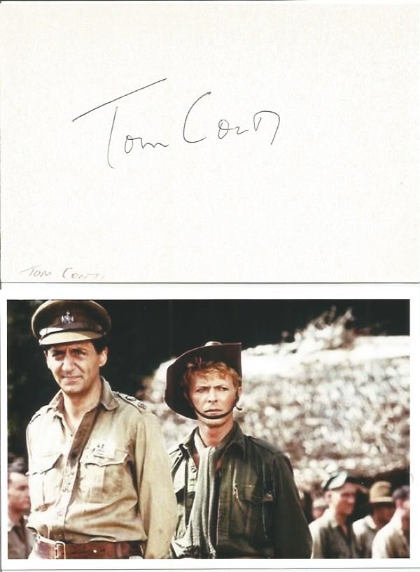 Tom Conti signed autograph album page with 6 x 4 unsigned photo. Good Condition. All signed items