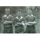 Man, United multisigned B/W, 12 X 8 Photo Depicting Man United Players, Jones, Mark Pearson And