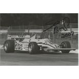 Slim Borgudd signed 6x4 b/w photo. Swedish former Formula One driver who raced for the ATS and