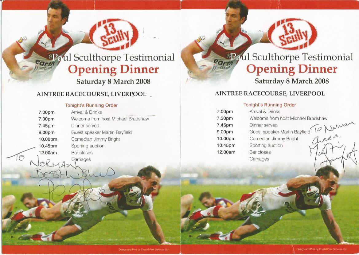 Sport signed collection. 10+ items. Includes signatures of Paul Sculthorpe, Martin Bayfield, Taj - Image 5 of 5