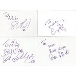 Football signed 6x4 white index card collection. 100+ cards. Dedicated to Mike/Michael. Some of