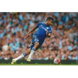 Diego Costa signed colour football photo 12x8. In Chelsea strip. Good Condition. All signed items