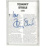 Tommy Steele signed Some Like it Hot, the musical programme. Signed on inside page. Good