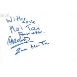 Mai Tai signed 6x4 white card. Name annotated to the from large in person collection we are selling.
