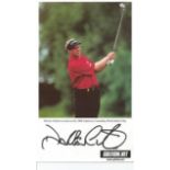 Darren Clarke Signed Golf Promo Photo. Good Condition. All signed items come with our certificate of